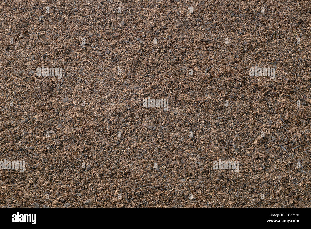 Kompost-Mulch-Rasen Blumenerde Stockfoto