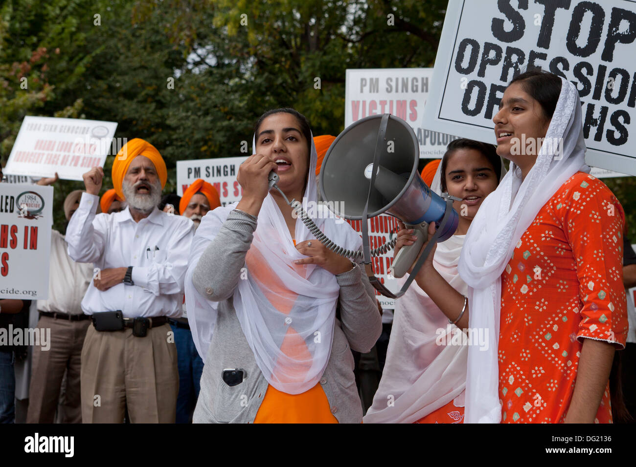 Sikhs für Justiz Protest gegen Völkermord in Indien - Washington, DC, USA Stockfoto