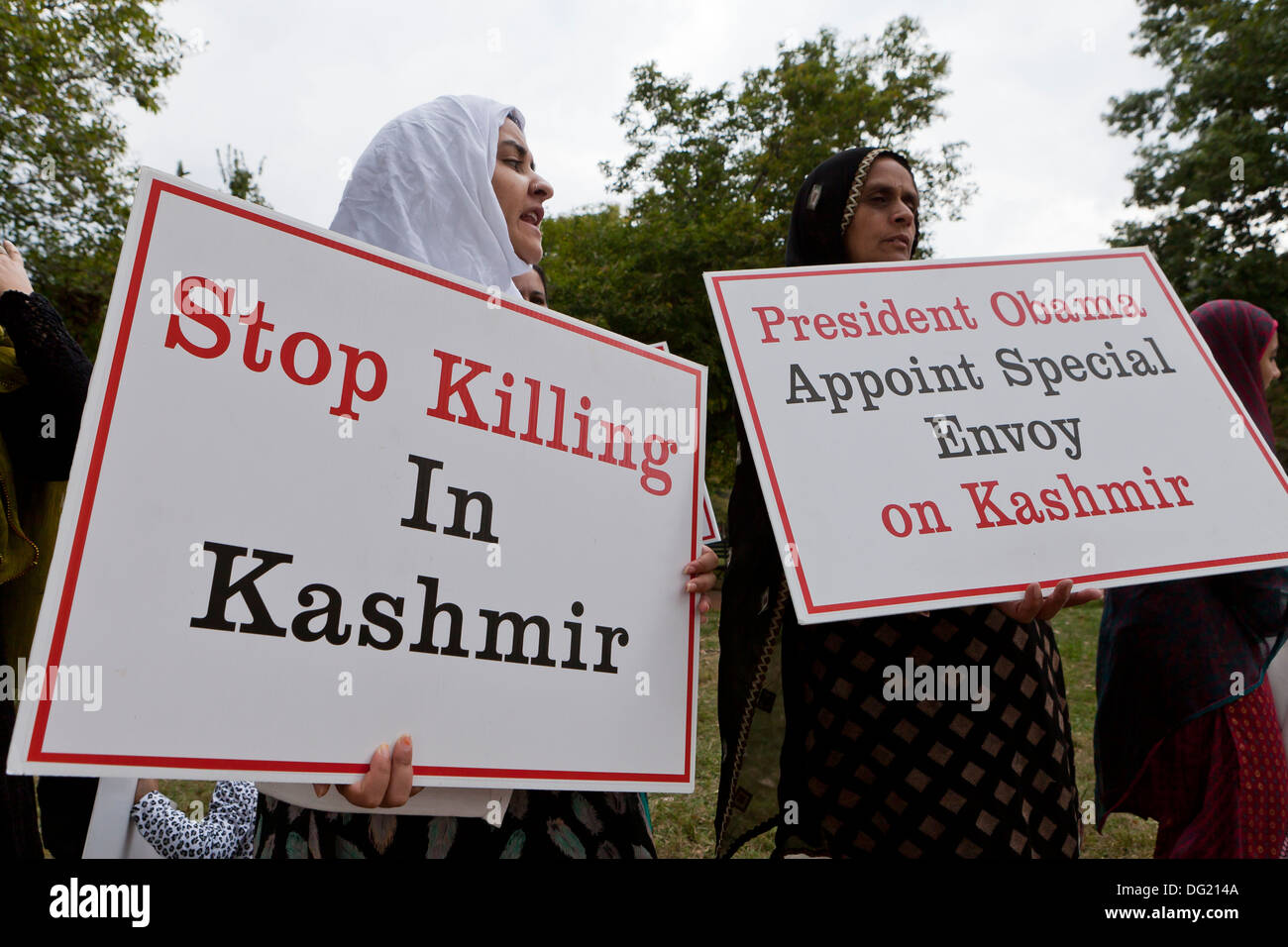 Kashmiri-Americans Protest gegen die indische Regierung - Washington, DC, USA Stockfoto