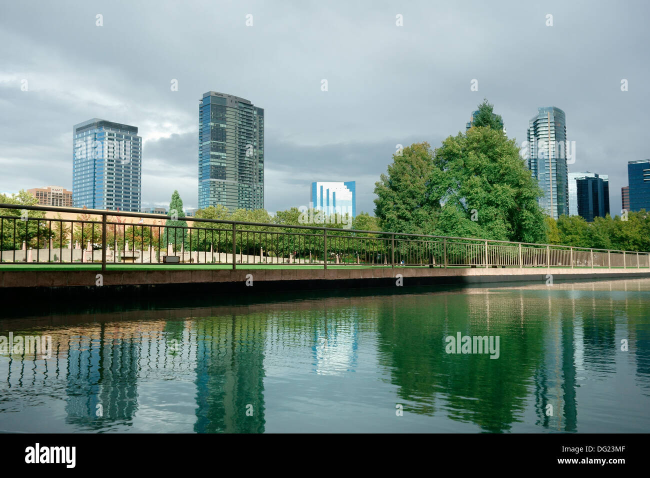 Blick über Downtown Park nach Bellevue Seattle Stockfoto