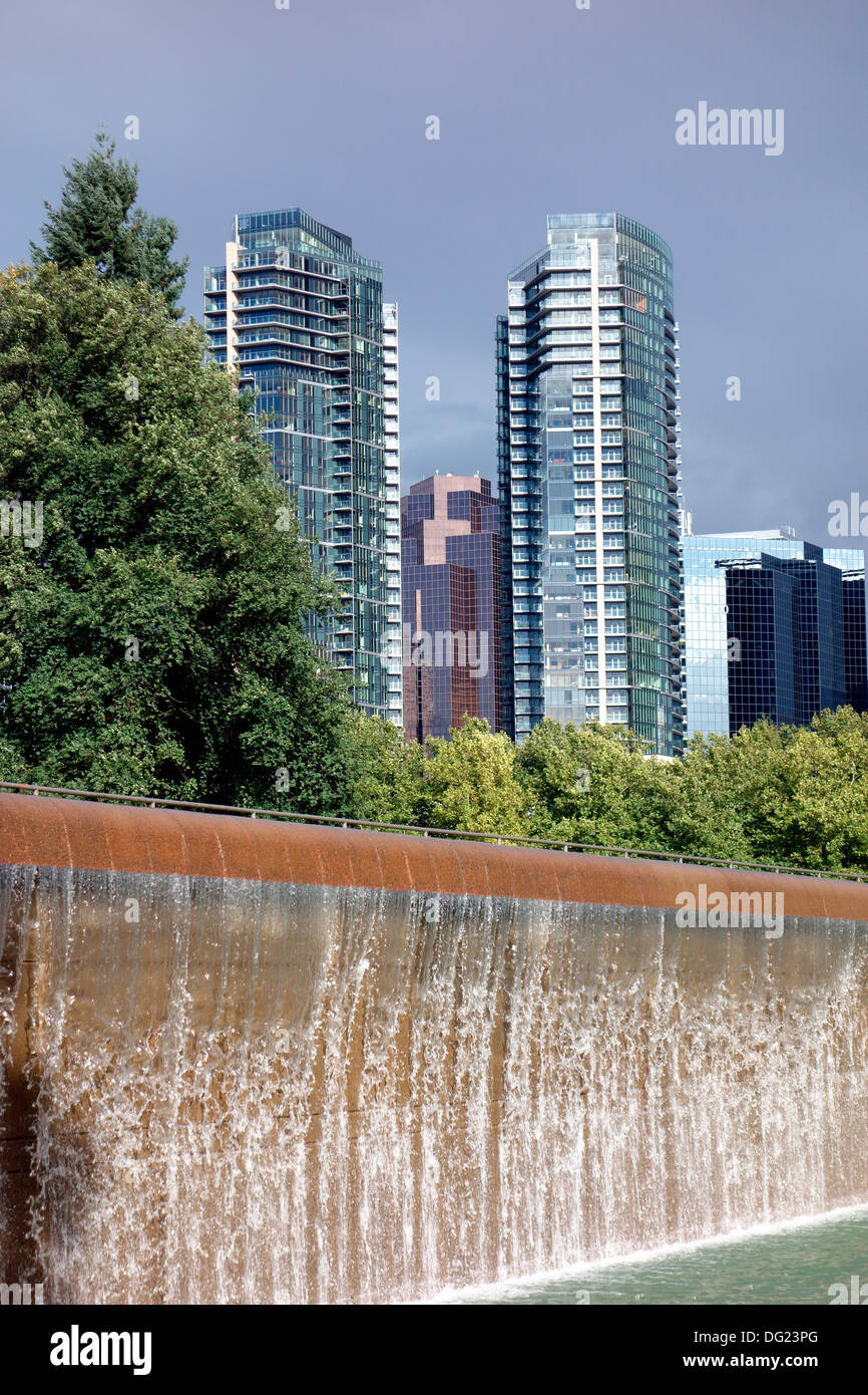Blick über Downtown Park nach Bellevue Seattle Stockfoto
