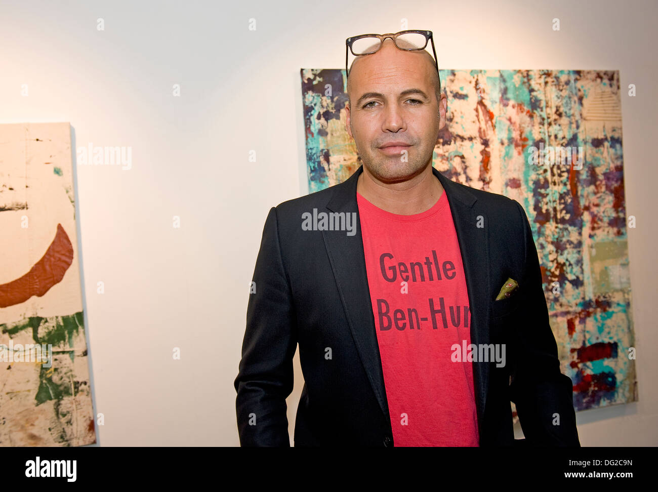 Billy Zane in seinem nutzen die Tagesbett-Ausstellung im Turm & Raven Gallery in London England. Stockfoto