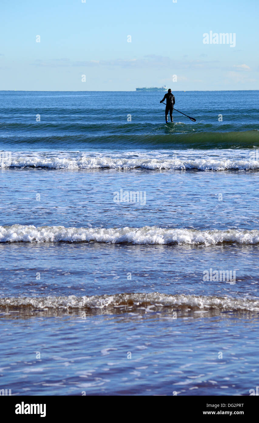 Paddel-Boarder - verpasst! Stockfoto