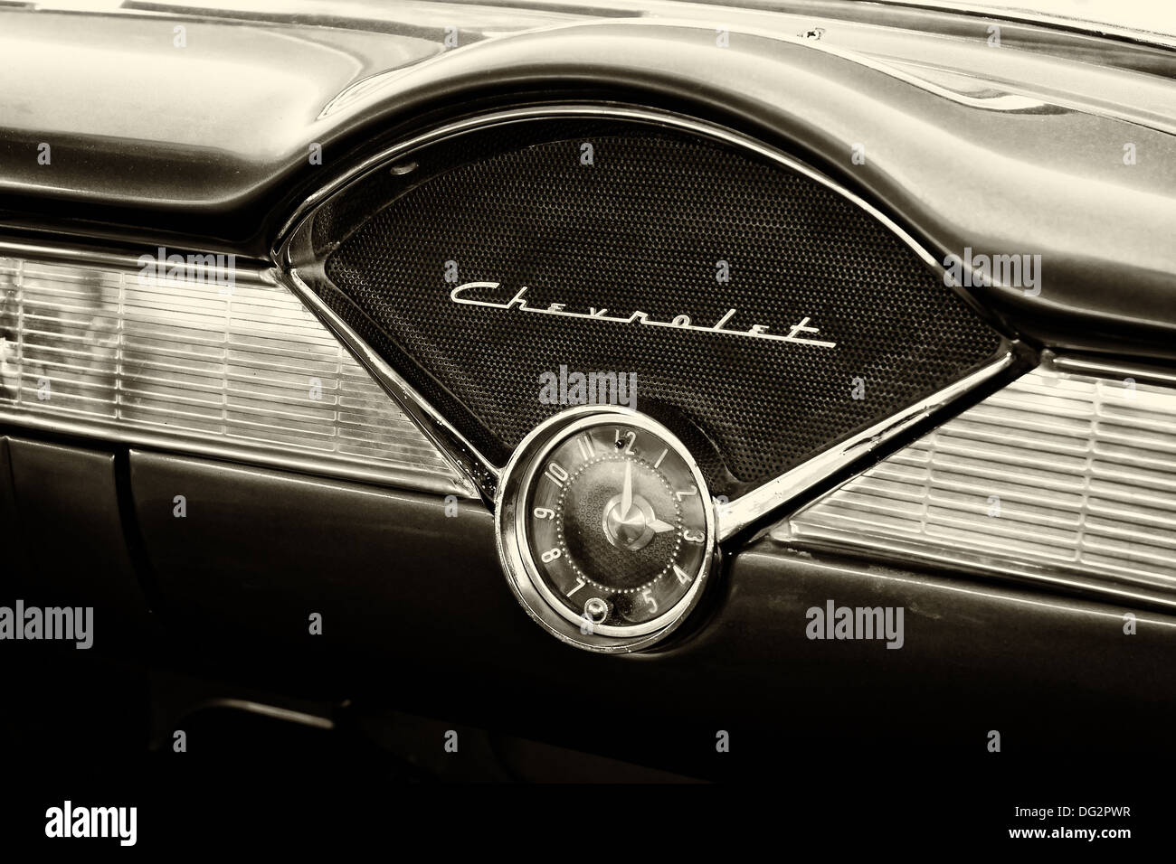 Ein Design-Element cab Full-size Car Chevrolet Bel Air, sepia Stockfoto