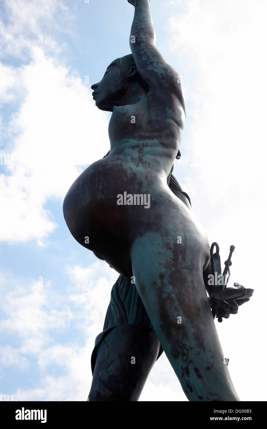 Verity Statue von Damien Hirst, Ilfracombe, Devon, England, UK Stockfoto