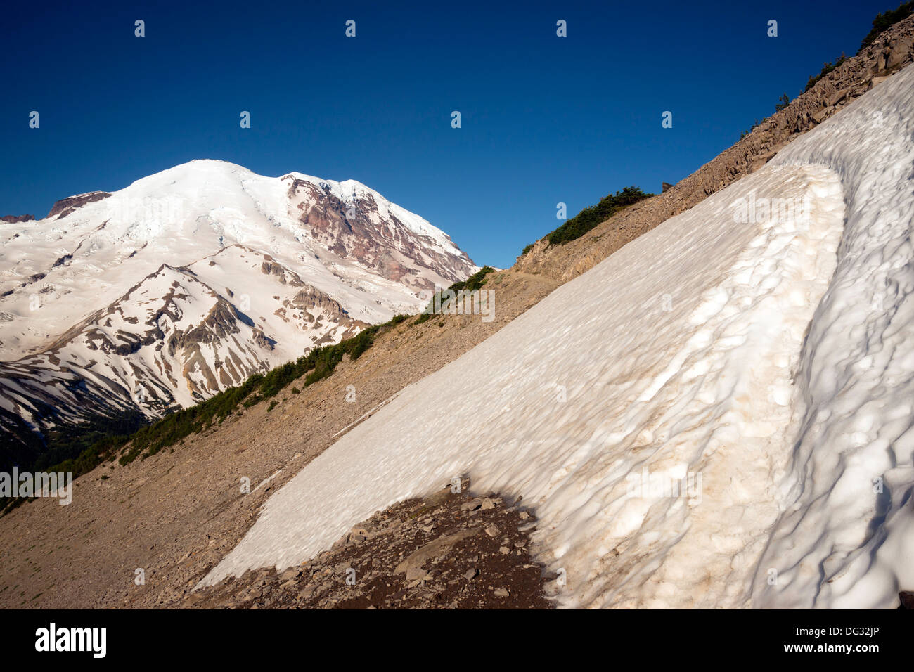 Pflege ist notwendig, um die Wanderung an einigen Stellen an diesem Morgen zu überleben Stockfoto