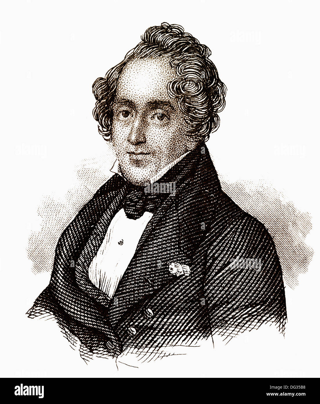 Giacomo Meyerbeer oder Jakob Liebmann Meyer Beer, 1791-1864, deutscher Dirigent und Komponist der französischen Grand Opéra Stockfoto