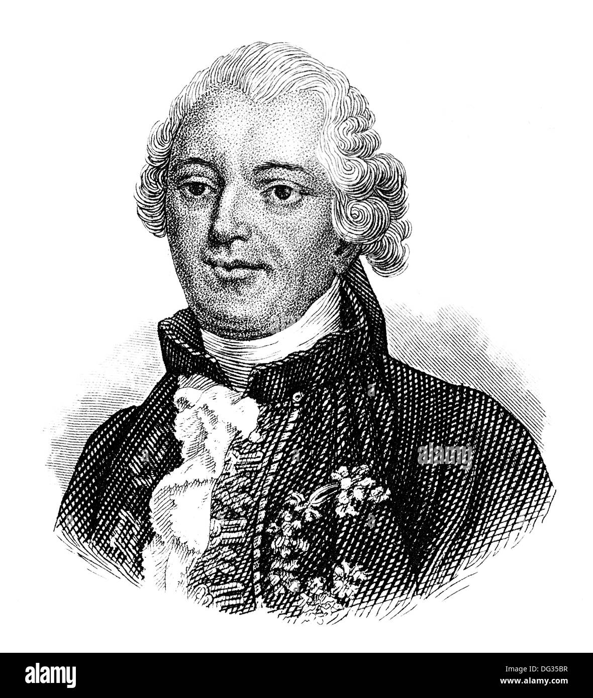 Georges Louis Marie Leclerc, Comte de Buffon, 1707-1788, ein französischer Wissenschaftler, der das Zeitalter der Aufklärung, Stockfoto