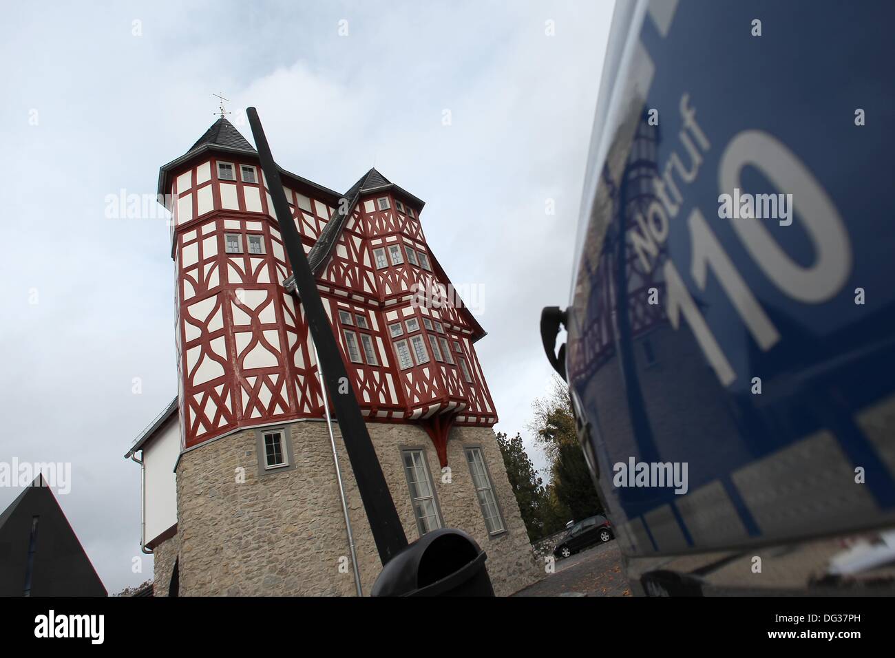 Limburg Der Lahn Deutschland 13 Oktober 2013 Ein Polizeiwagen
