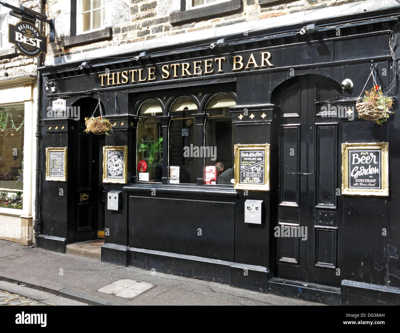 Das Thistle St Bar in Edinburgh - traditionelle Stadtzentrum schottischen Bellhaven Brauereiwirtschaft Schottland, UK Stockfoto