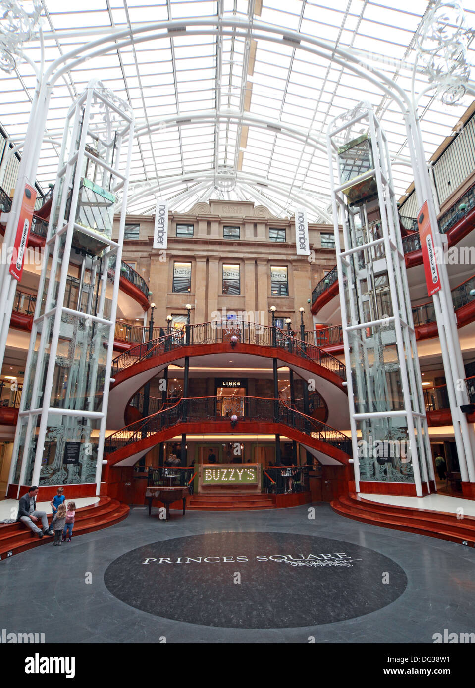 Buzzys Princes Square Einkaufszentrum innen Glasgow City Centre Strathclyde Schottland UK Stockfoto