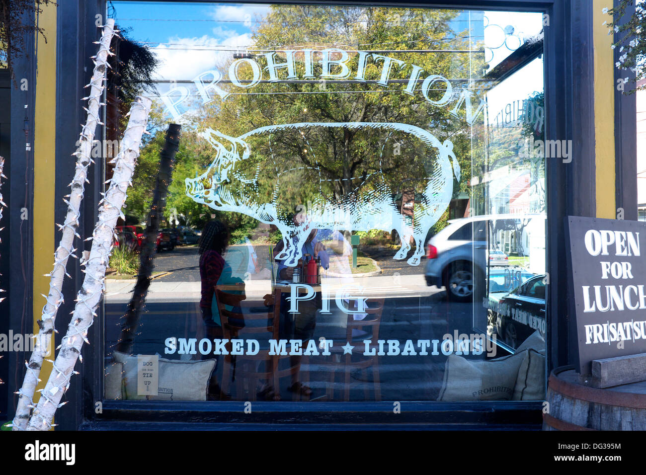 Verbot Schwein - Restaurant in Waterbury, Vermont Stockfoto