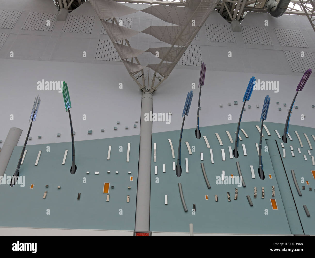 Künstlerische Beleuchtung im St. Enoch Shopping Einzelhandel Shopping Centre Glasgow Stockfoto