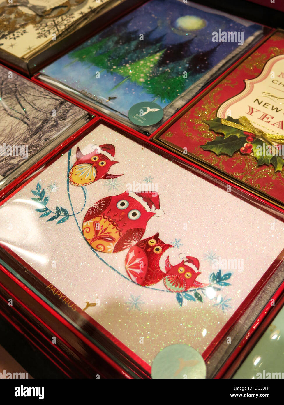 Holiday Card Store-Display Stockfoto