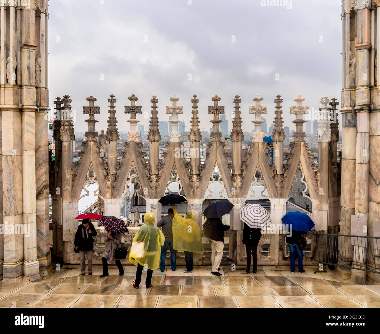 Skyline von Mailand, gesehen aus der Dom Drooftop Milano, Italien Stockfoto