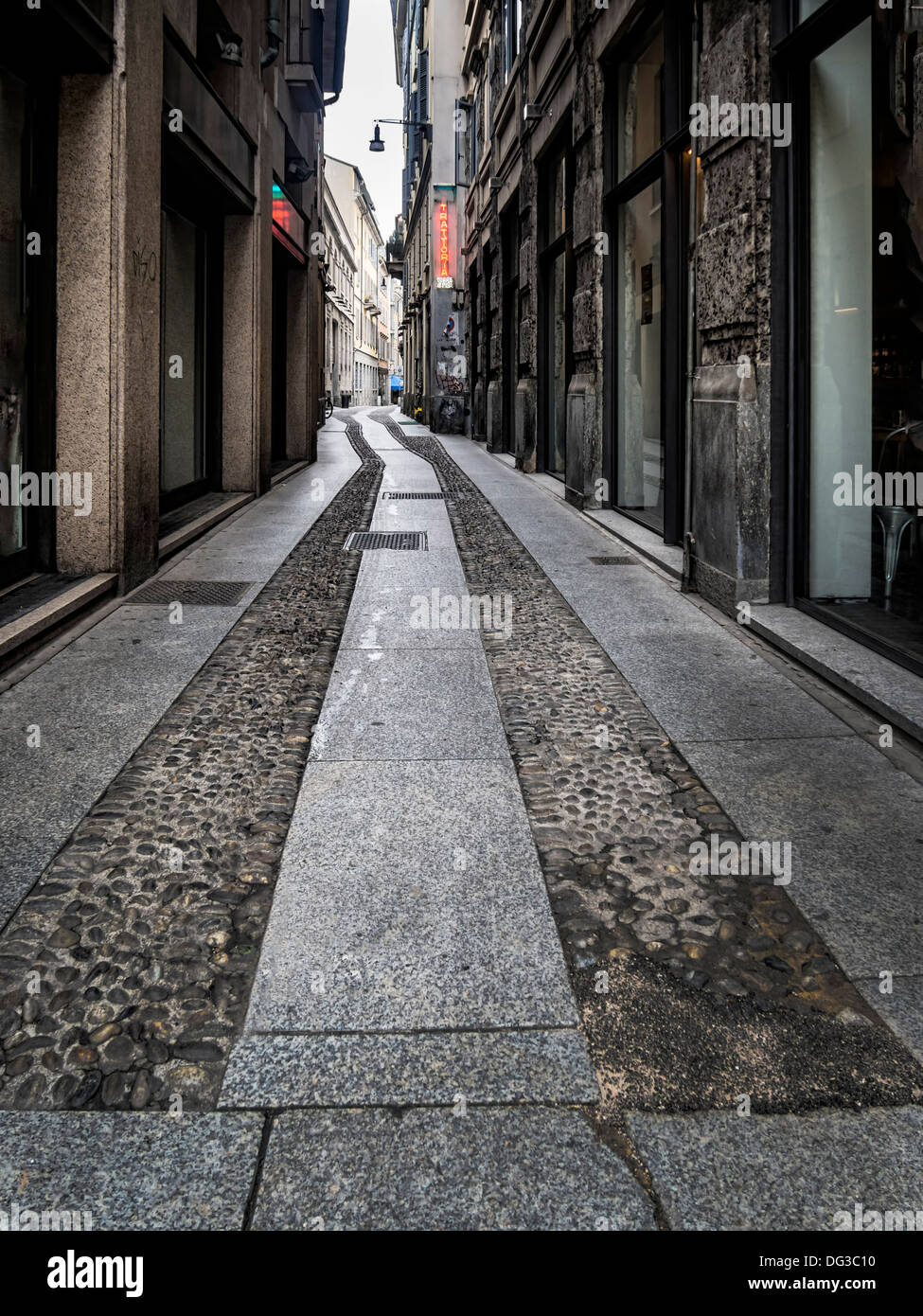 Straßenszene in der ältere Teil des Milano Stockfoto