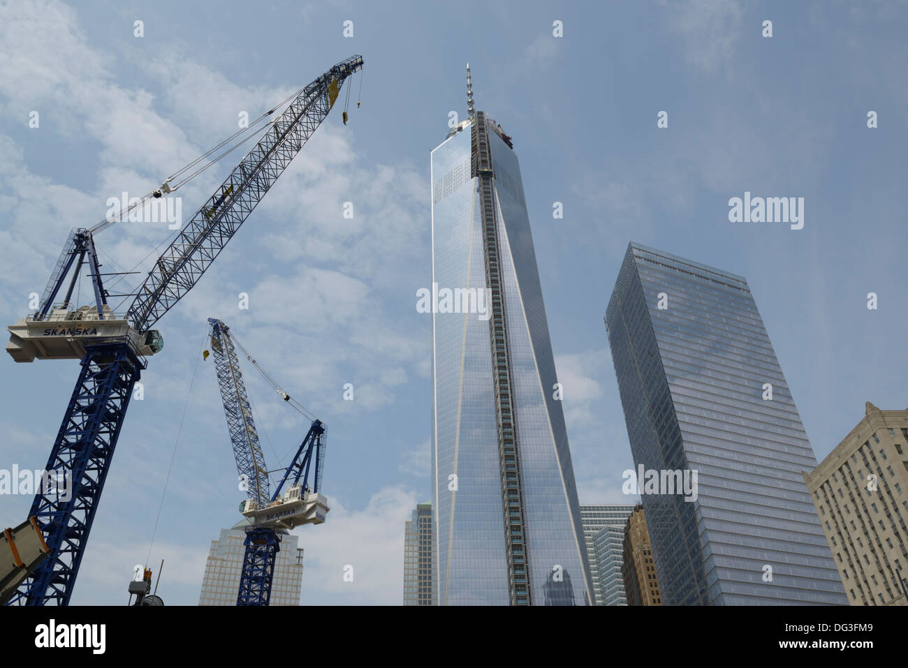 Wiederaufbau, untere Manhattan, World Trade Center Site. One World Trade Center (Freedom Tower) Stockfoto