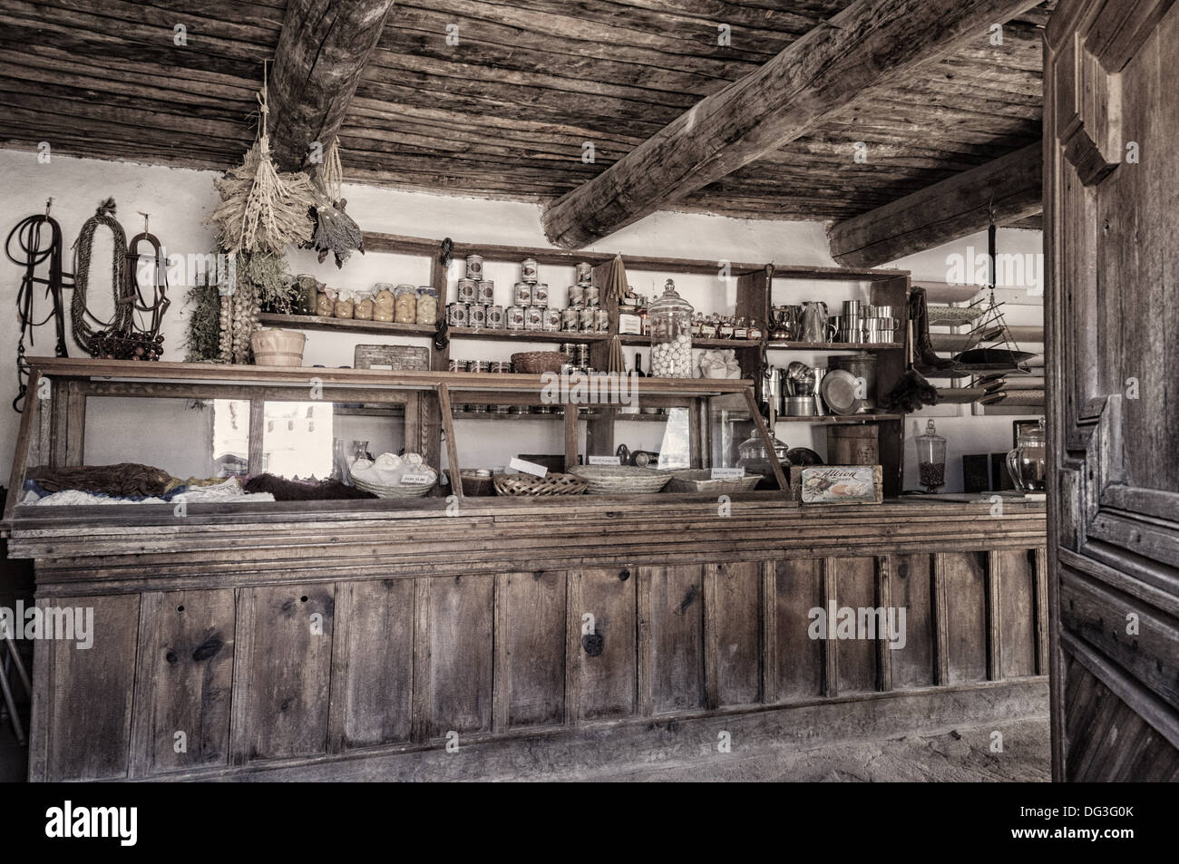 El Tiendita (Dorfladen), El Rancho De La Golondrinas, Los Pinos Road, Santa Fe, New Mexico Stockfoto