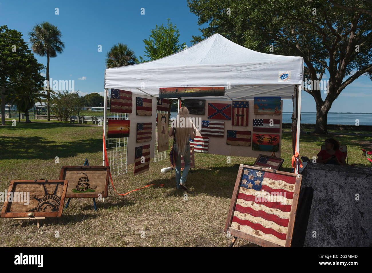 Kunst und Kunsthandwerk auf 2013 16. jährlichen Volksfest in Eustis, Florida USA Stockfoto