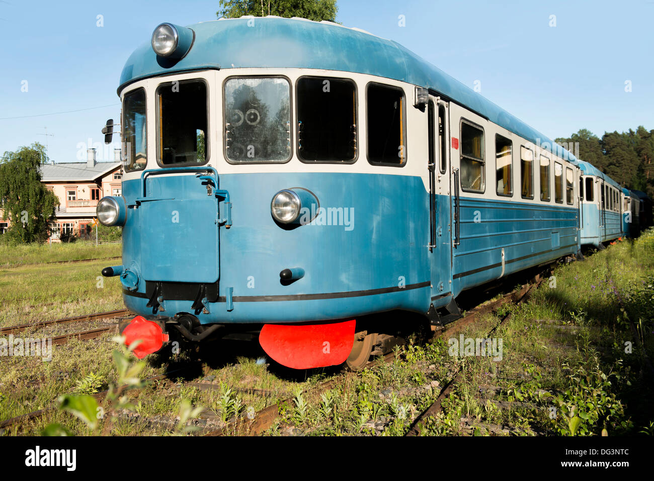 Der alte Bahnhof im Eisenbahnmuseum in Porvoo in Finnland Stockfoto