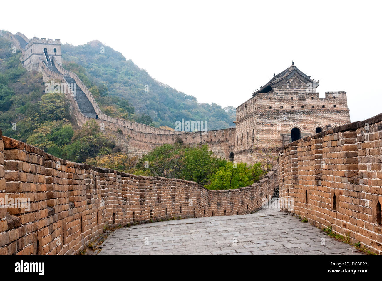 Chinesische Mauer bei Mutianyu, China, Asien Stockfoto