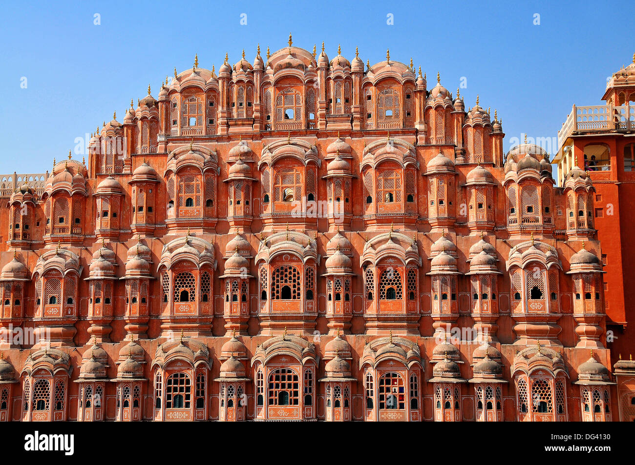 Hawa Mahal (Palast der Winde), erbaut im Jahre 1799, Jaipur, Rajasthan, Indien, Asien Stockfoto