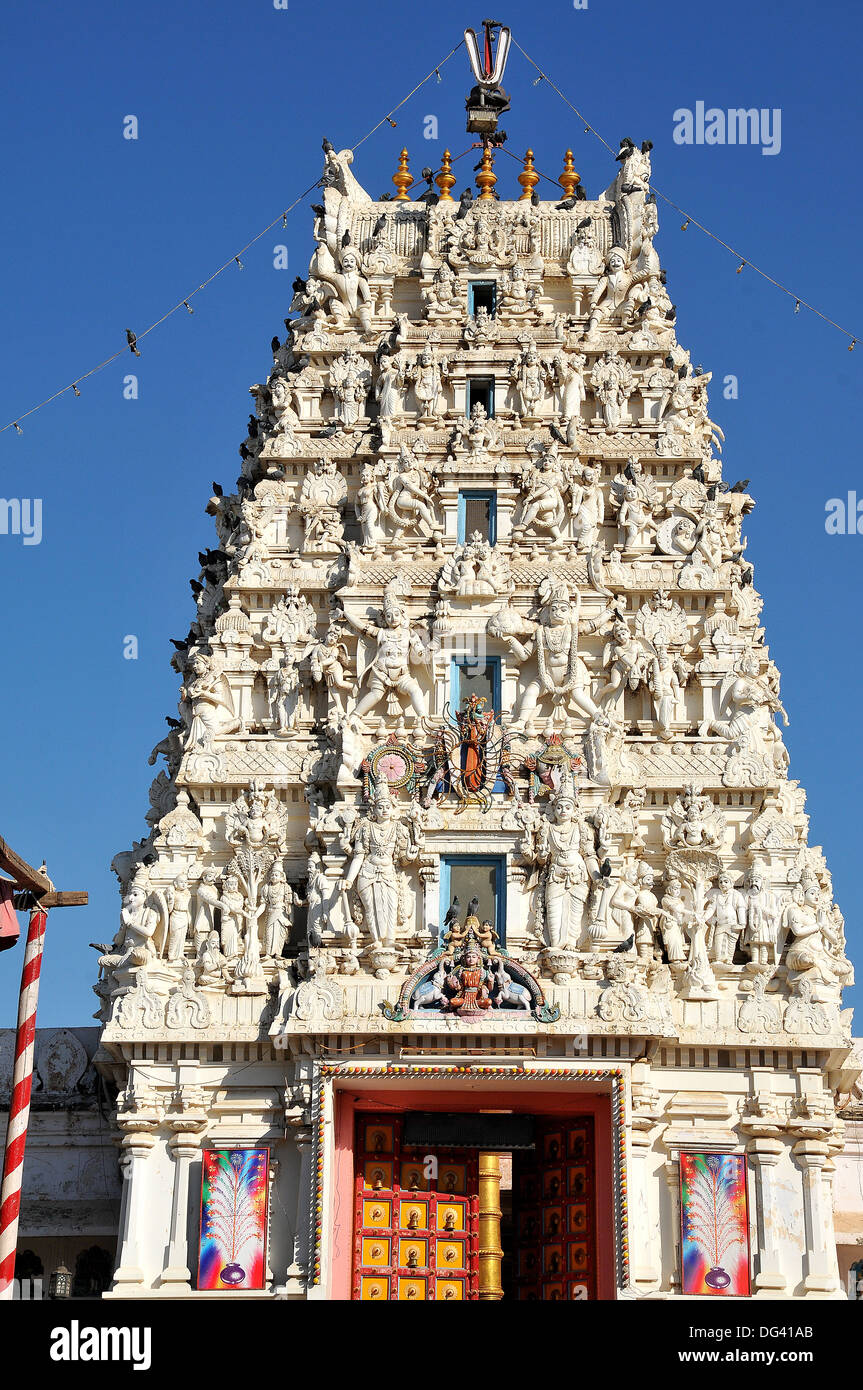 Hindu-Tempel gewidmet Krishna, Pushkar, Rajasthan, Indien, Asien Stockfoto