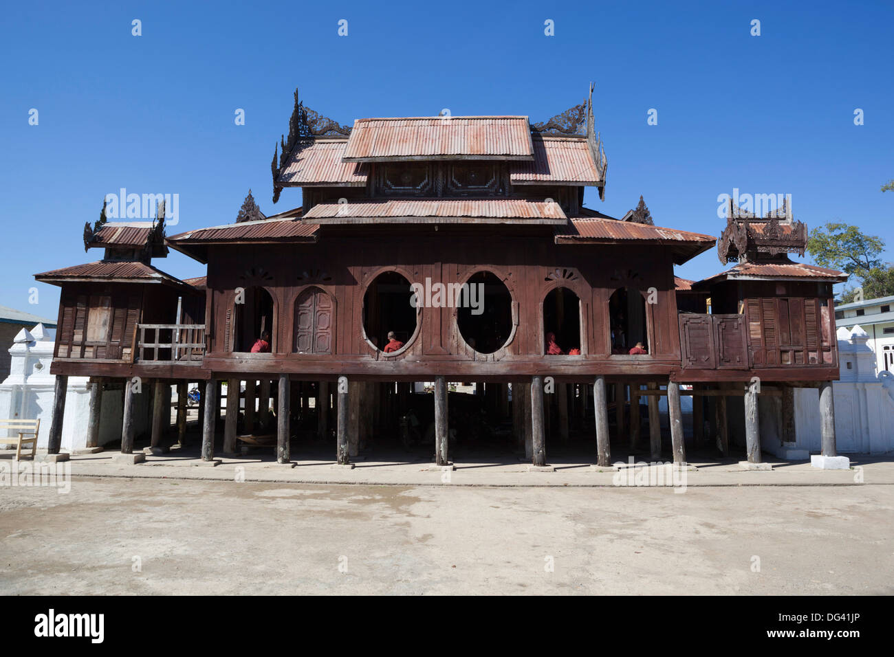 Shwe Yan Pyay Kloster, Nyaungshwe, Inle-See, Shan State in Myanmar (Burma), Asien Stockfoto