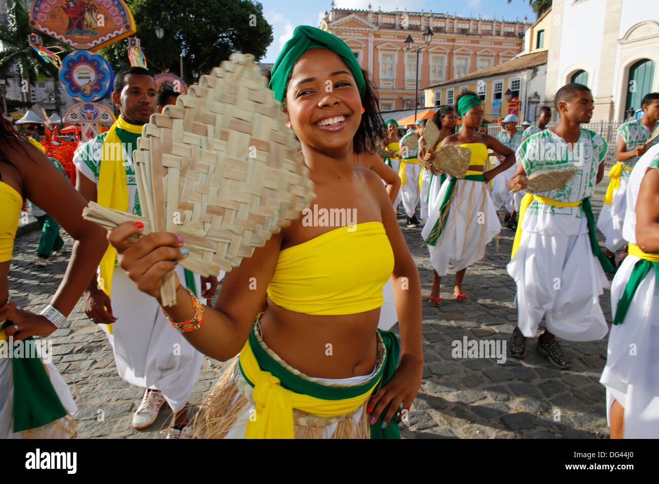 Salvador-Karneval in Pelourinho, Bahia, Brasilien, Südamerika Stockfoto