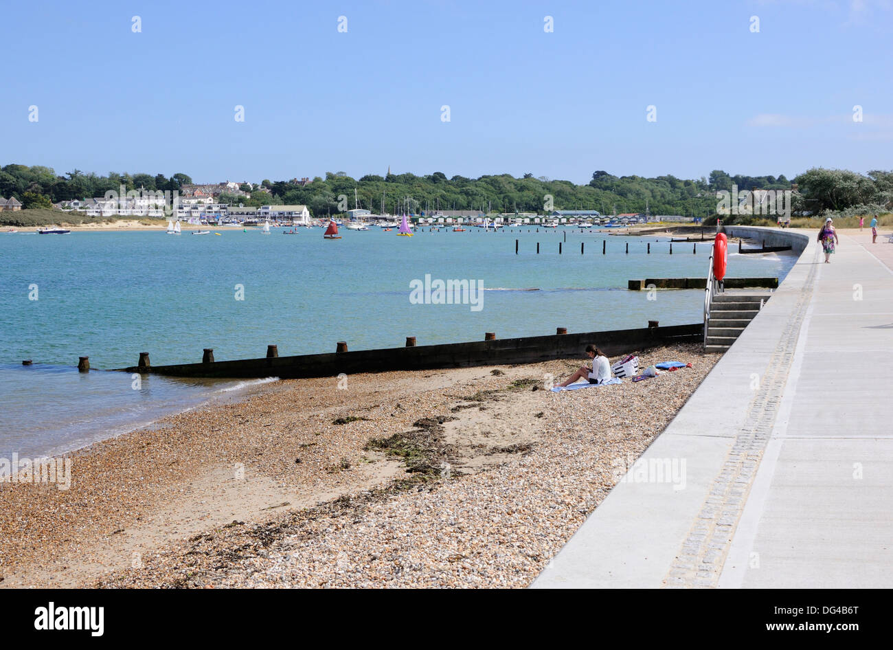 St. Helens Strand und Bembridge Hafen, Isle Of Wight Stockfoto
