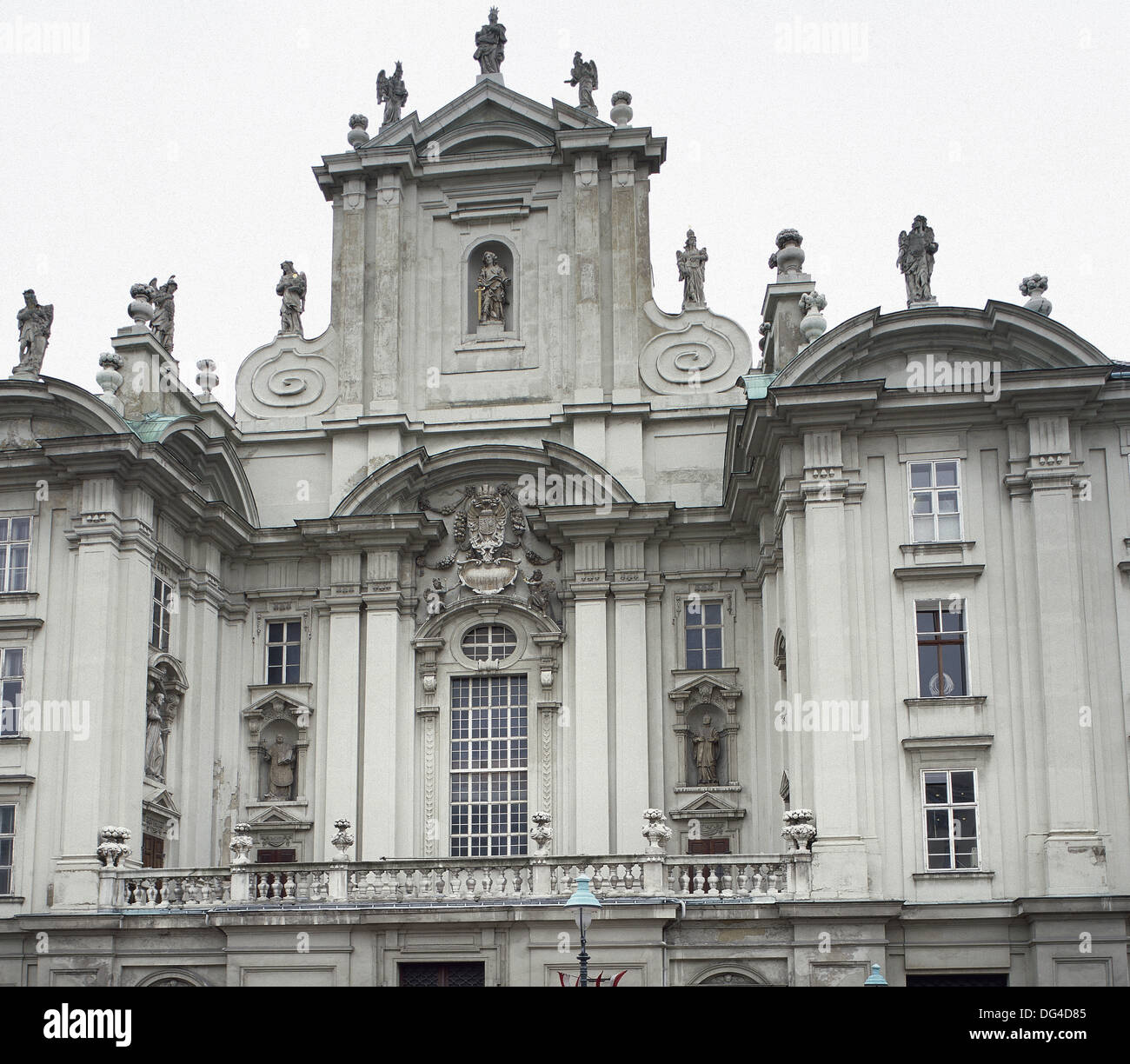 Österreich. Wien. Kirche Am Hof. 14.-17. Jahrhundert. Barocke Fassade durch Carlo Antonio Carlone (1635-1708). Stockfoto