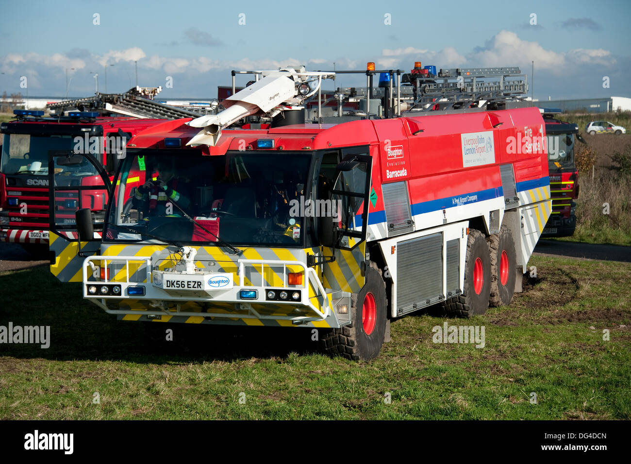 Flughafen Fire Truck Schaum Kanone CAA Flugsicherheit Stockfoto