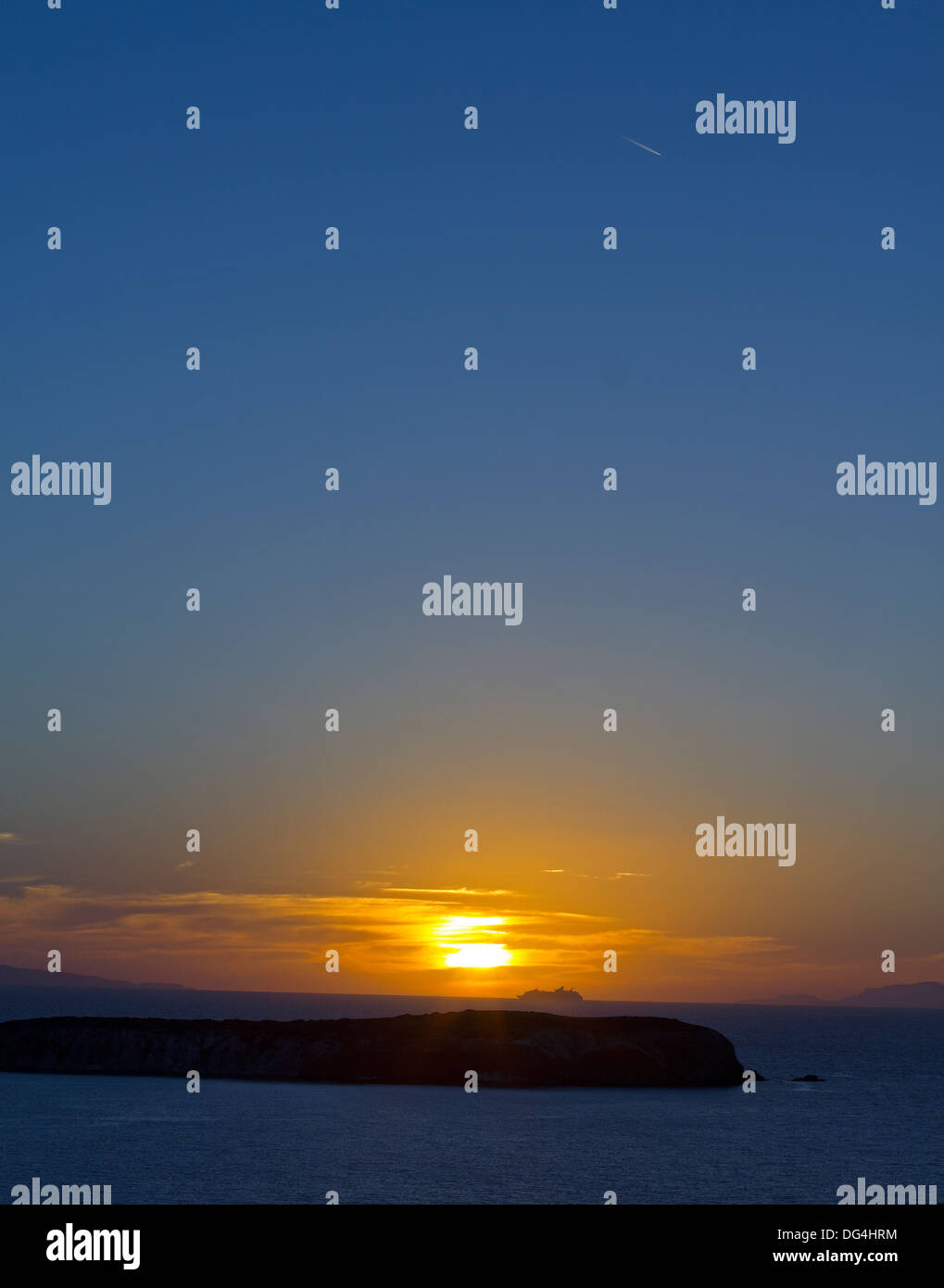 mediterranen Sonnenuntergang Stockfoto