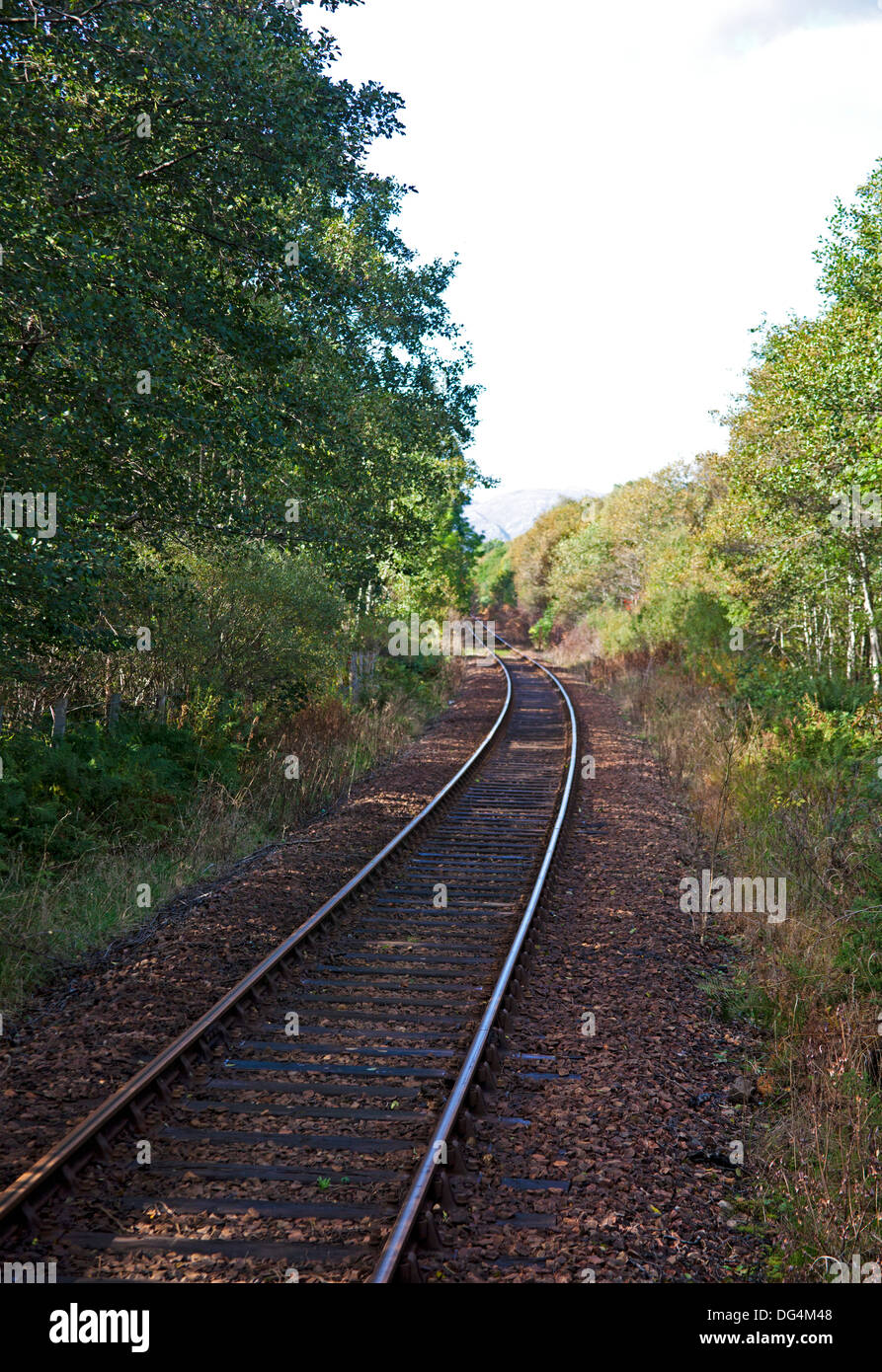 Bahngleise West Highland Line Schottland UK Stockfoto
