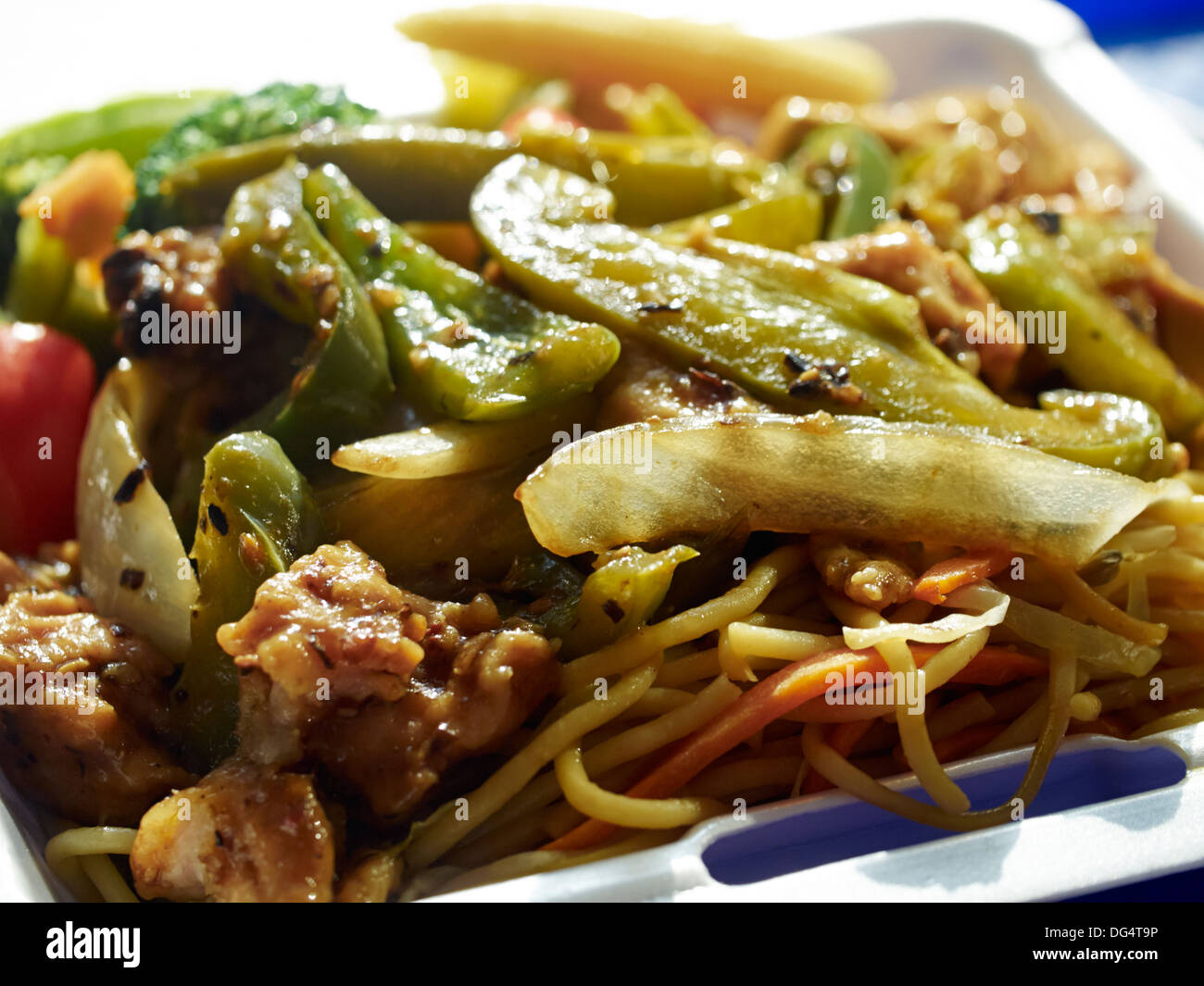 Chinesisches Essen Combo am Flughafen Newark, NJ, USA Stockfoto