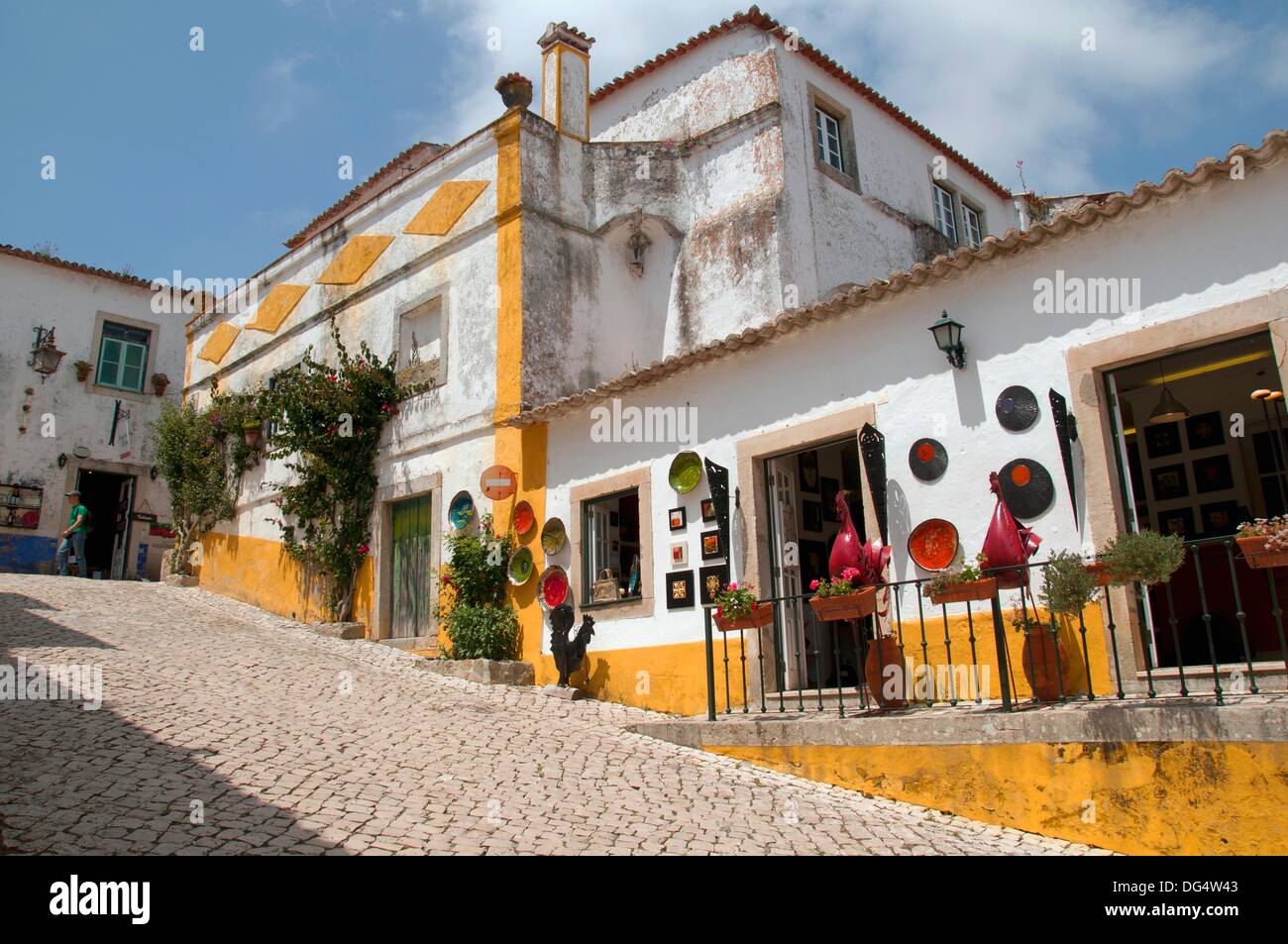 Historische Stadt Obidos In Der Nahe Von Caldas Da Rainha Leiria District Unesco Weltkulturerbe Portugal Stockfotografie Alamy