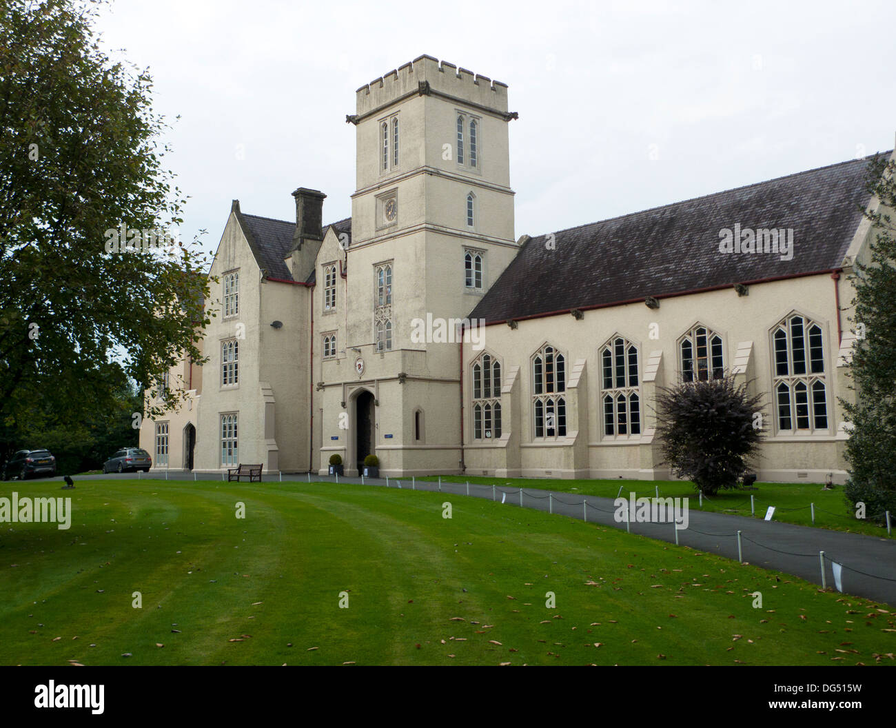 Llandovery College Gebäude Außenansicht einer privaten unabhängigen Bildungsschule In der Stadt Llandovery Carmarthenshire Dyfed Wales UK KATHY DEWITT Stockfoto