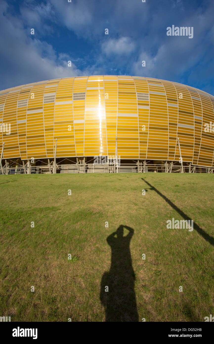 Nahaufnahme von Arena Statium, einem neu erbauten Fußballstadion für die Europameisterschaft 2012. Stockfoto