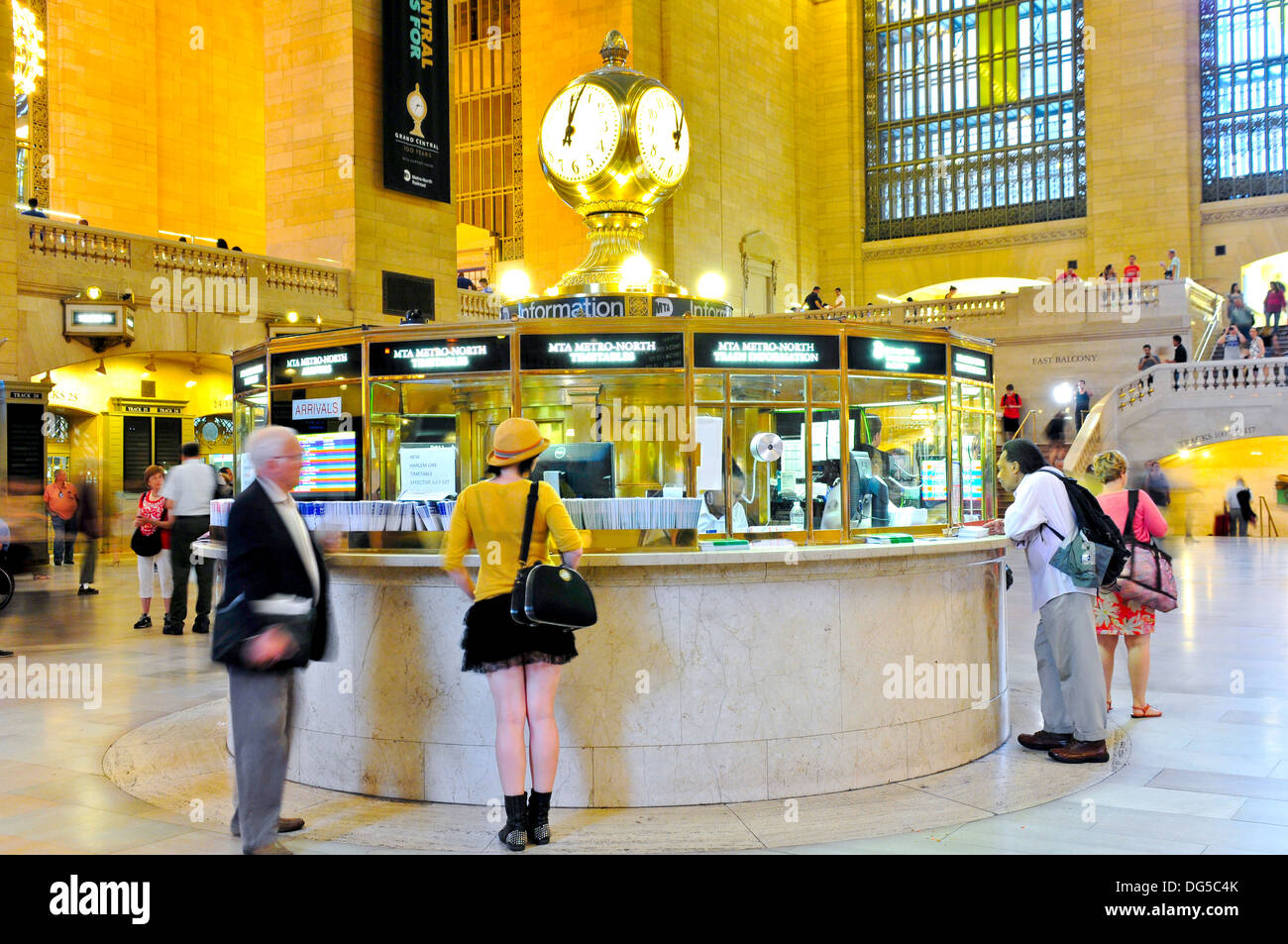 Grand Hall Grand Central Terminal, Info-Stand, Midtown Manhattan, New York City, USA Stockfoto