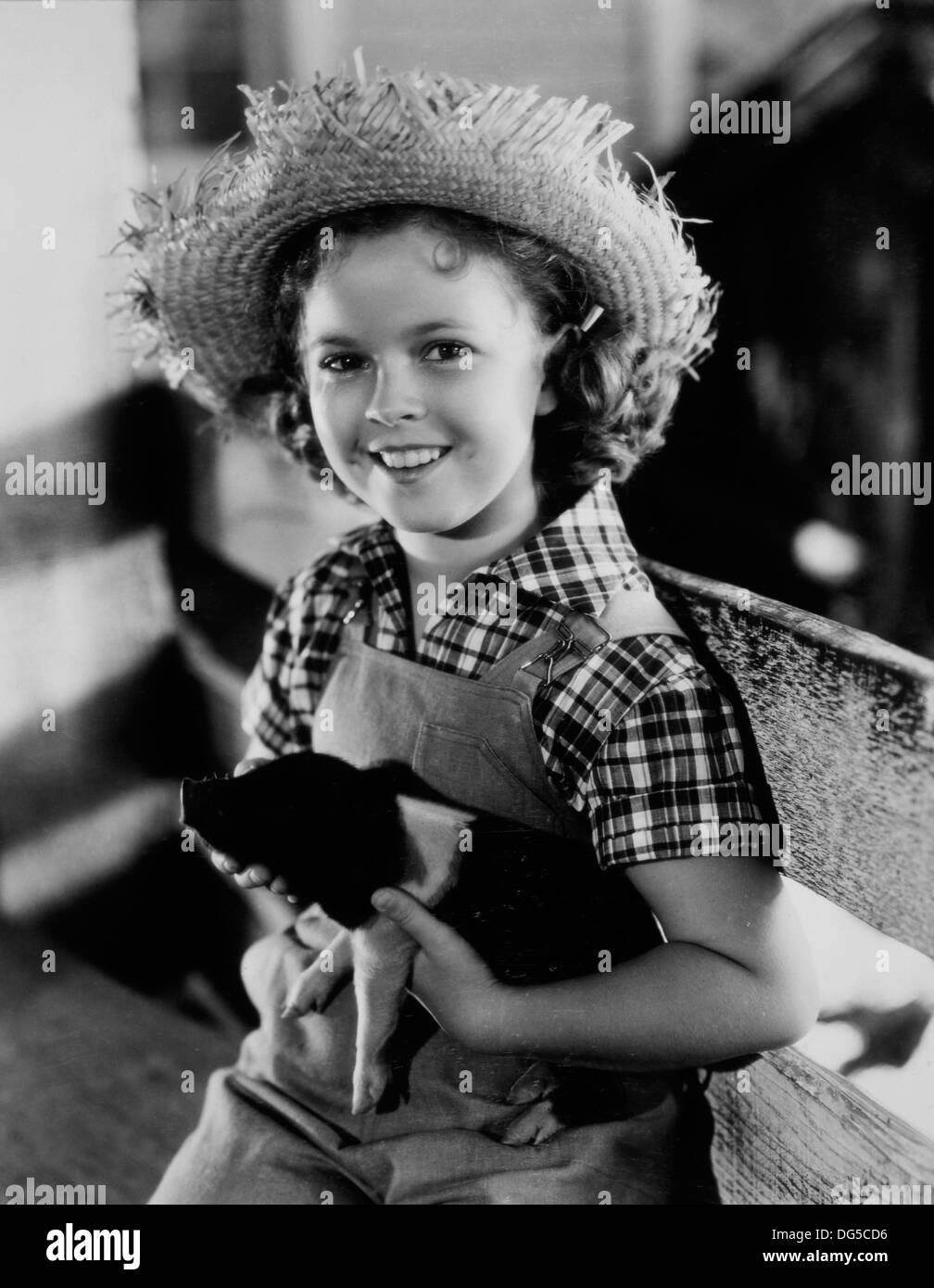 Shirley Temple, am Set des Films, Rebecca of Sunnybrook Farm, 1938 Stockfoto