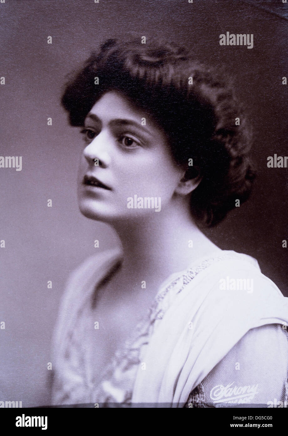 Schauspielerin Ethel Barrymore, Kopf und Schultern Porträt, 1908 Stockfoto