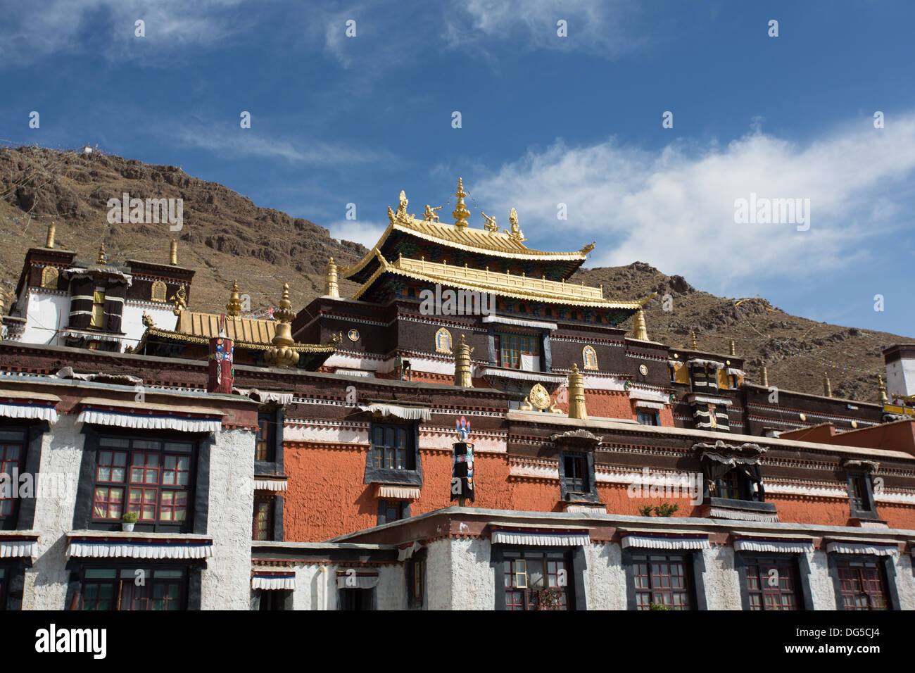 Details zu den traditionellen tibetischen Tempel: das Palkhor-Kloster in Tibet-Provinz in China. Stockfoto