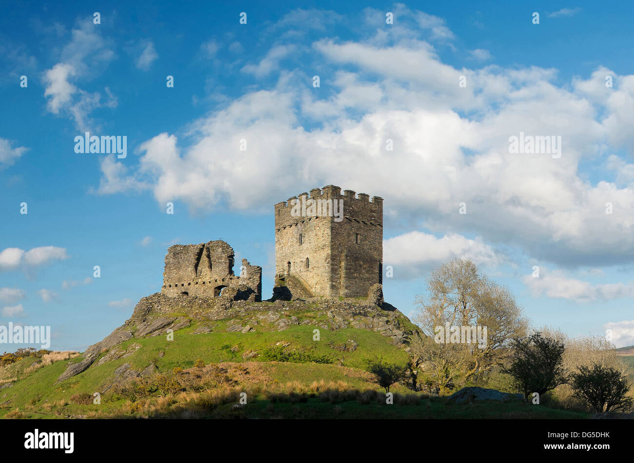 Dolwyddelan Burg in der Nähe von Betws-y-Coed, Gwynedd, Wales Stockfoto
