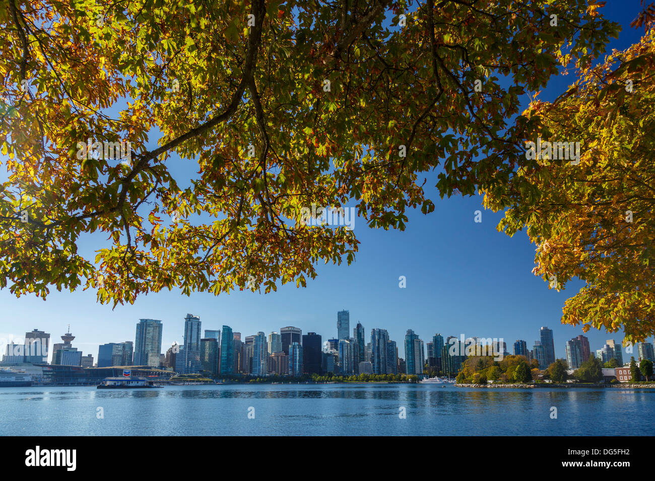 Skyline von Downtown Vancouver British Columbia, BC, Kanada Stockfoto