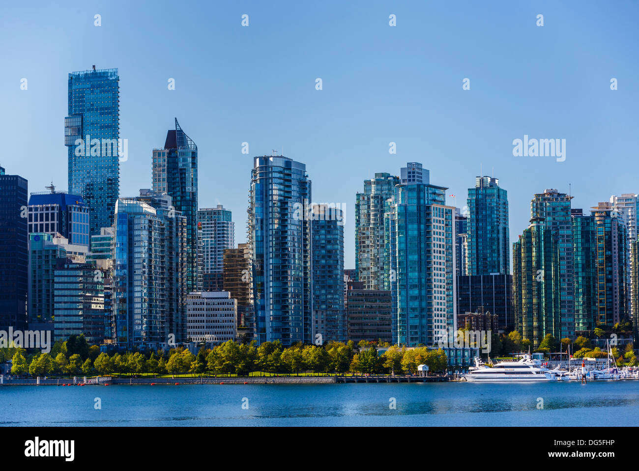 Skyline von Downtown Vancouver British Columbia, BC, Kanada Stockfoto
