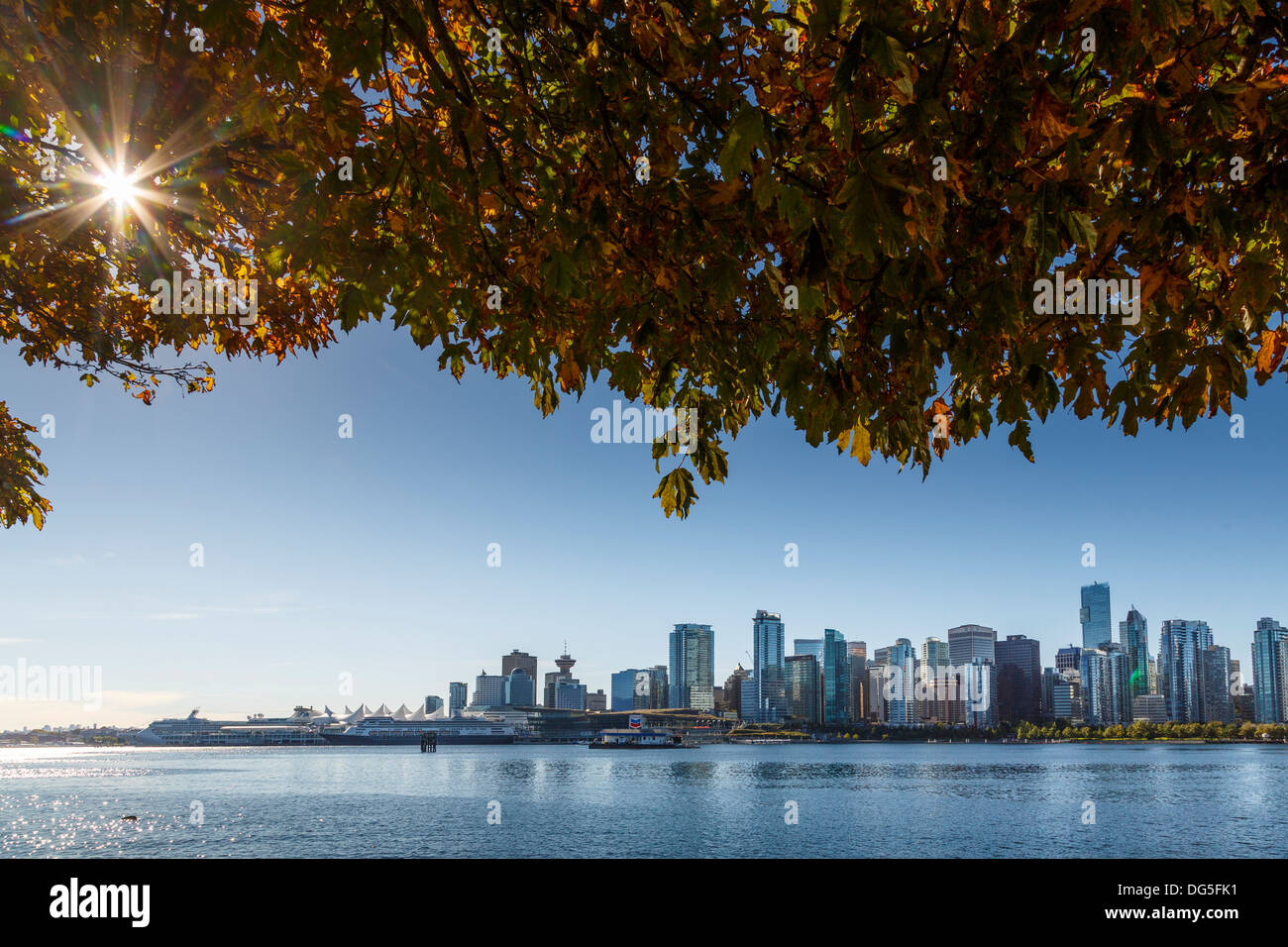 Skyline von Downtown Vancouver British Columbia, BC, Kanada Stockfoto
