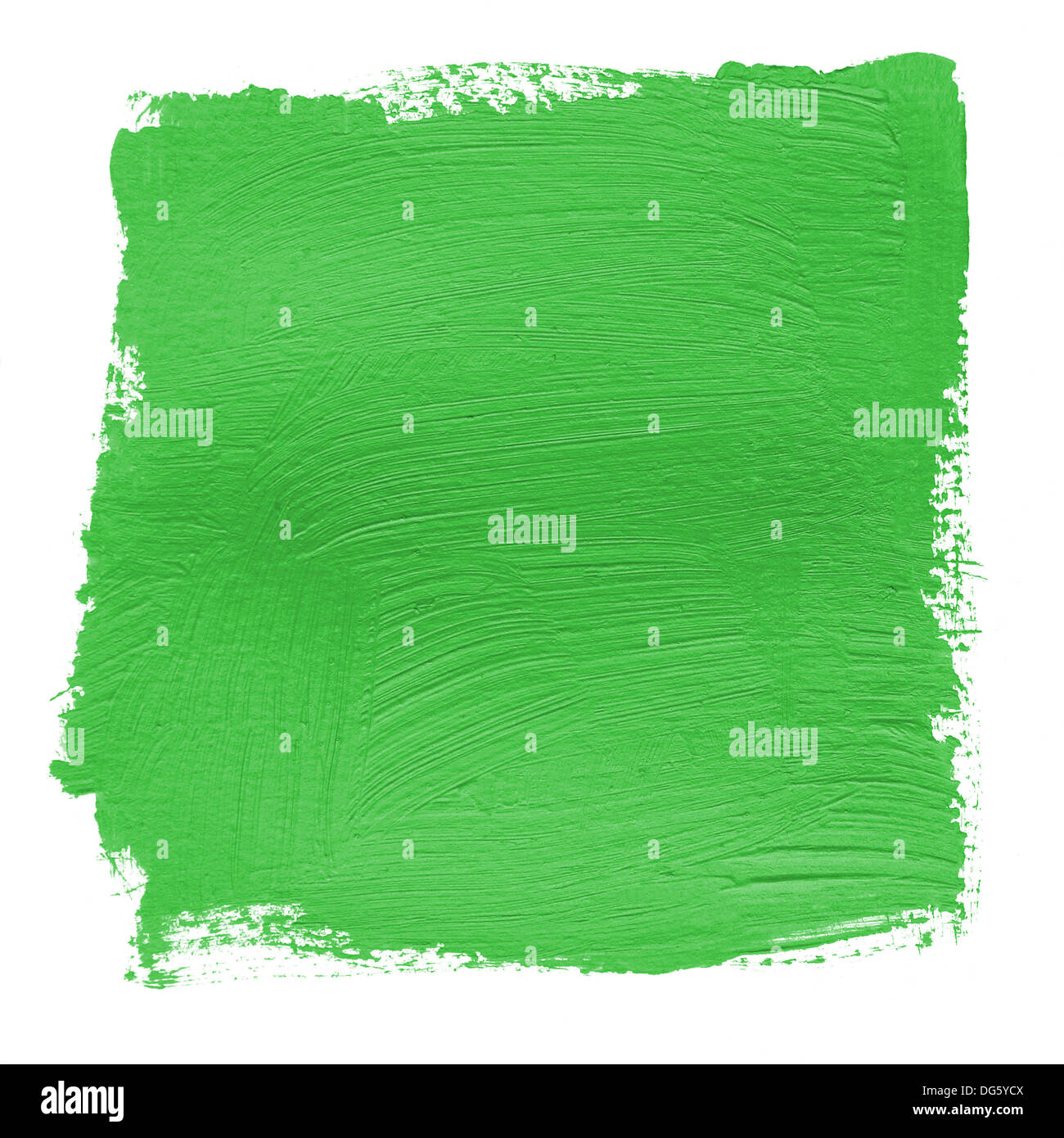 handgemalte Hintergrund mit grüner Acrylfarbe Stockfoto