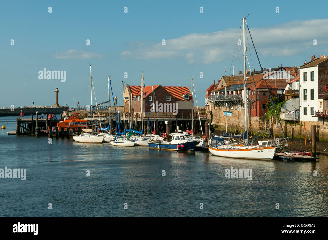 Whitby Hafen von Whitby, North Yorkshire, England Stockfoto