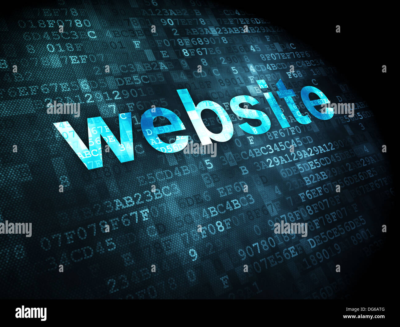 SEO Web-Design-Konzept: Website auf digitalen Hintergrund Stockfoto