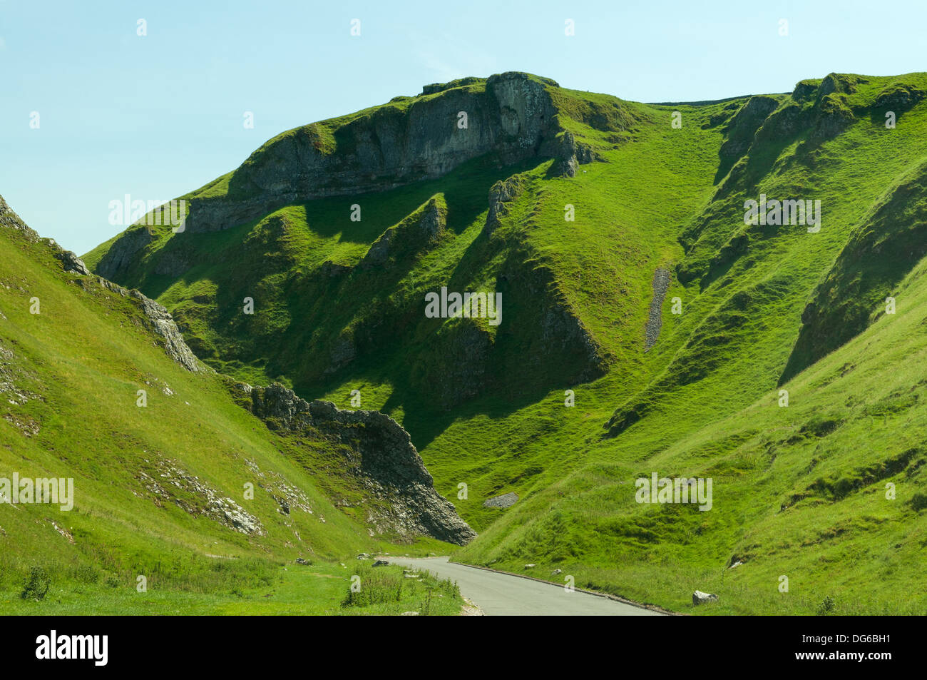 Winnats Pass, Castleton, Derbyshire, England Stockfoto